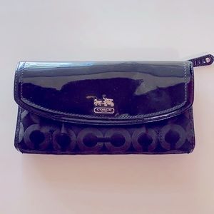 Black Coach Signature Wallet